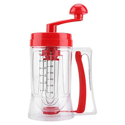 Batter Mixer Hand-held Manual Pancake Cupcake Batter Mixer Dispenser Blender Machine Waffle Measuring Cup Baking Tool Cover