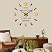 VANGOLD Wall Clock Oversized Wall Clock for Living Room Decor, Decorative Wall Clocks Battery Operated (Gold Home Decoration)