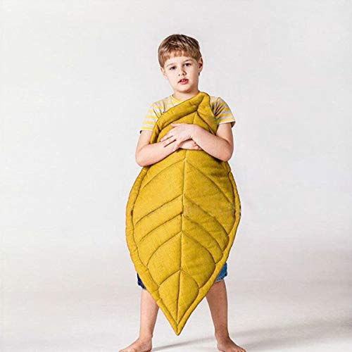 Yunnyp Kinder Vloermat Bladvorm Baby Speelkleed Zacht Katoen Kruiptapijt Babykamer Inrichting - Afbeelding 4