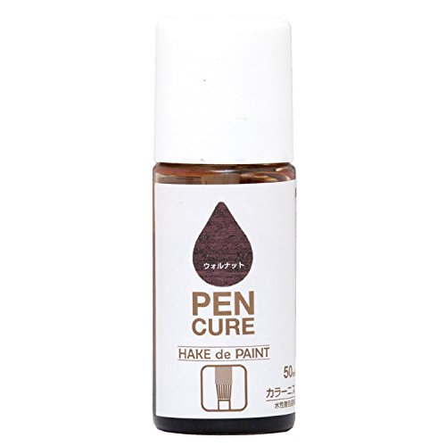 ニッペ ペンキ 塗料 ペンキュア HAKE de PAINT カラーニス 50ml ウォルナット 水性 つやあり 屋内外 日本製 4976124352942のサムネイル