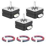 EFUTURETIME 3 Pcs Nema 17 Motor Paso a Paso Bipolar 42 X 23mm, 3,6 V/1A, 16 Ncm 1,8°, 2 Fases 4 Cables con 1m Cable para Motores de Impresoras 3D, Fresadoras Cnc, Brazos Robóticos y Grabado Láser