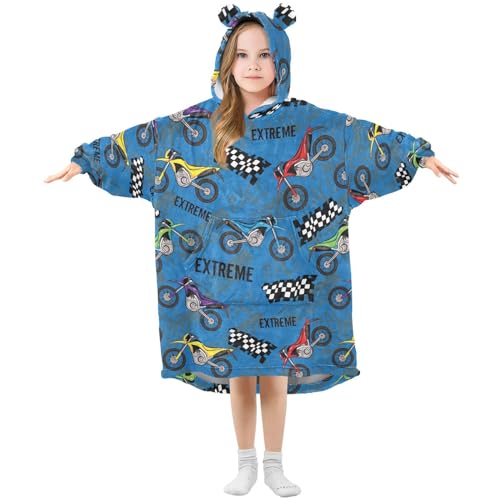 Couverture à capuche enfants : fini le froid avec ce sweat portable en polaire chaude