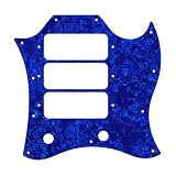 Pickguard Scratch Plate,Compatible for Gibson SG P90(Dark Blue Pearl)
