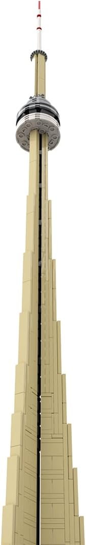 CN Tower Skyline Building Blocks Set, 418PCS 1/800 Scale World Famous Landmark Collection Display Model Home Decor Kits, Gifts for Bricks Enthusiasts, MOC-250102