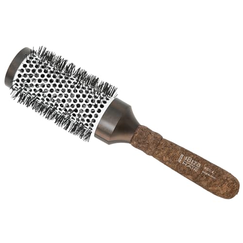 Ibiza Hair Ceramic Round Brush (CC4-63mm) | Carbon Fiber/Nylon Bristles with Ergonomic Cork Handle | Heat Resistant Ionic Design to Reduce Frizz & Static | Adds Body & Volume