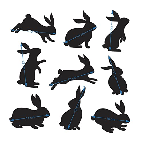 Set de 4 stickers espejo conejo para decoración de pared miniatura 6