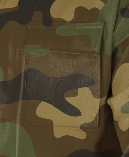 image for Propper Men's Uniform BDU Coat, Woodland, 60% Cotton, 40% Polyester, L