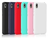 VGUARD 6 x Funda para Huawei Y5 2019 / Huawei Honor 8S, Ultra Fina Carcasa Silicona TPU de Alta Resistencia y Flexibilidad (Negro, Azul Oscuro, Rojo,Verde, Rosa, Transparente)