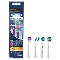 Oral-B Variety Electric Toothbrush Replacement Heads, 4 Pack [Everyday/ Floss Action/ Deep Clean/ Whitening]
