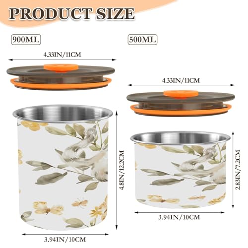 Contenedor de almacenamiento hermético para café de acero inoxidable 30oz miniatura 3