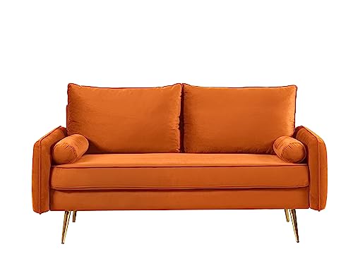 Container Furniture Direct Kent Modern Loveseat, European Style Velvet Living