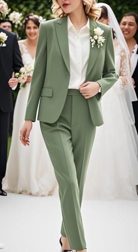 Business Pant Suits for Women Peak Lapel Professional Work Suits Dressy Formal Blazer Set3