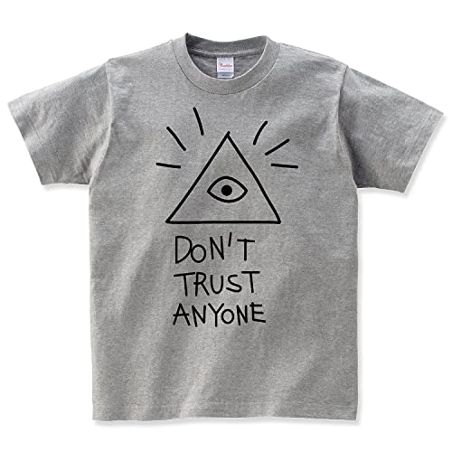 フリーメイソン プロビデンスの目 Tシャツ メンズ レディース 半袖 ゆったり かわいい Shortplate/ショートプレート (L, 杢グレー)