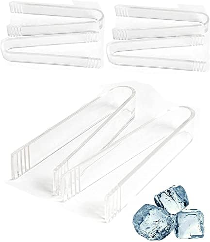 6 Pieces Mini Plastic Buffet Serving Tong, Small Buffet Serving Tongs Set Clear Kitchen Tongs for Buffet Party Appetizers Dessert (6.3 in)