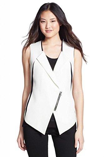 Kenneth Cole New York 'Daisy' Vest, M-P, Cream/Black