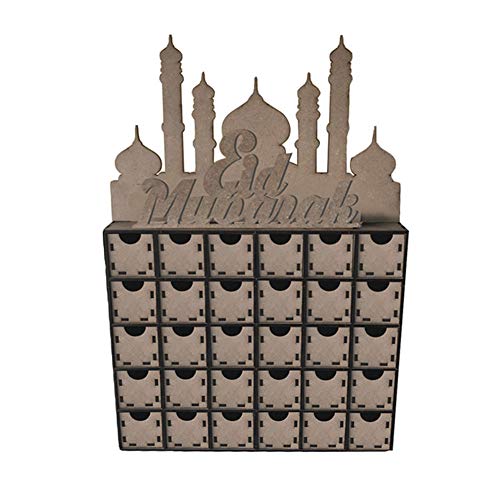 AABEY Calendrier de l'Avent Ramadan Moubarak, Calendrier du Compte à Rebours d'Aïd Décorations du Ramadan 2022 Fête du Ramadan Moubarak d'Aïd Al-Fitr Décor de Vacances Islamiques Cover