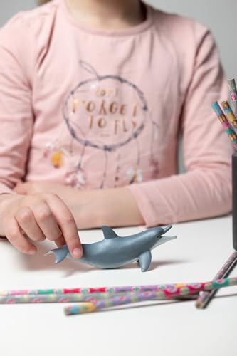 Papo - Tierfigur - Delfin, Die Herrlichkeit der Meerestiere für Kinder ab 3 Jahren - Erkundung der Ozeane und Sensibilisierung für das Unterwasserleben