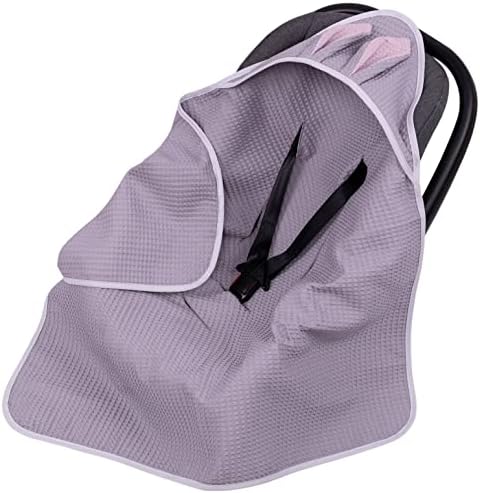 Infantilo Universal Baby Boy Baby Girl Hooded Cosy Toes for Car Seat Blanket Wrap for Babies with Hood Baby with Holes for 3-Point Harness Straps Pushchair, Pram, footmuff (Little Deer)