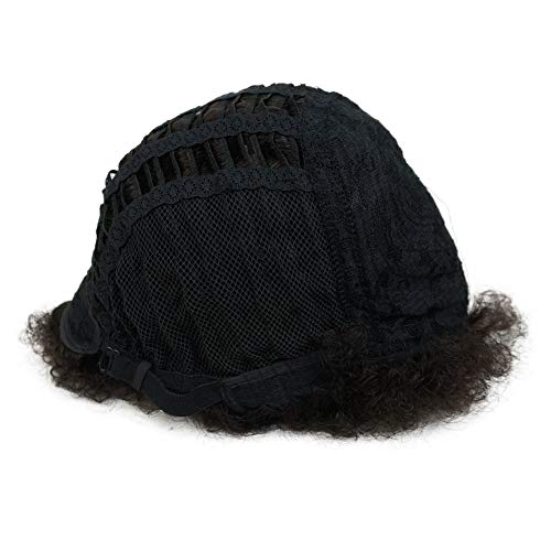 Aimole Afro Short Curly Wigs 100% Human Hair Wig For Black Women Or Men African American Full Wig (1B) #TOP6