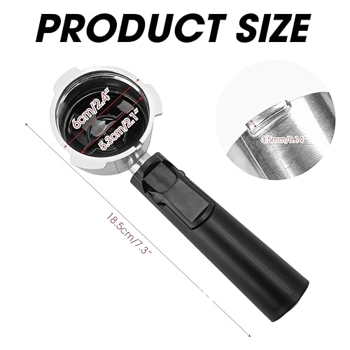 Coffee Espresso Machine Handle Replacement Parts, Cafe Bracket Handle for Lidl Silvercrest CM4621 CM4218 KF5002 KF500S Barista (for 51mm Portafilter Basket - Not included)