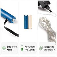 hellum Batterie Adapter 2xAAA 4,5V für Indoor, Kabel transparent – Ansicht 9