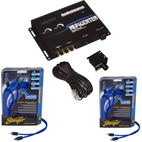 AudioControl The Epicenter Bass Booster Expander & Bass Restoration Processor (Black) with Remote and Includes 17ft and 3ft Stinger 6000 Series interconnects. Cover