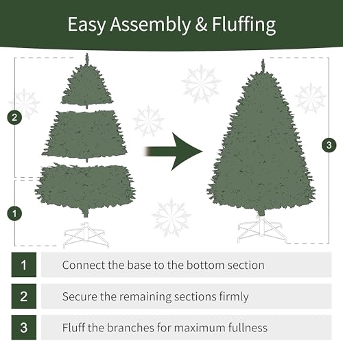 Puleo International 6.5 Foot Pre-Lit Slim Fraser Fir Artificial Christmas Tree with 350 UL Listed Clear Lights, Green by Puleo International - Image 7