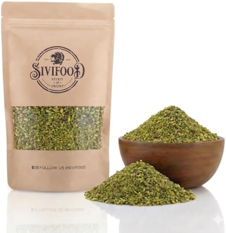 SIVIFOOD® Fein gehackte Pistazienkerne [250g] – Naturbelassene Pistazien gehackt in Premium Qualität – Gehackte Pistazien zum Backen, für Kuchen, Torten & Baklava als Topping – Ung
