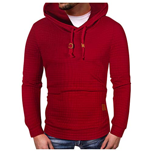 Pull à manches longues homme sweat à capuche gaufré grande taille 5XL