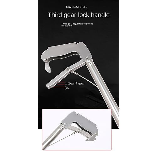 Schlangenzange, 150 cm extra langes Schlangengreifwerkzeug, zusammenklappbare Reptilienschlangenzange, Schlangenfangstab aus Edelstahl, Schlangen- und Reptilienhaken 1,5M gerader Clip