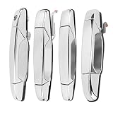 LCWRGS 4pcs Exterior Chrome Door Handle Front Rear Driver & Passenger Side Replacement for 2007-2013