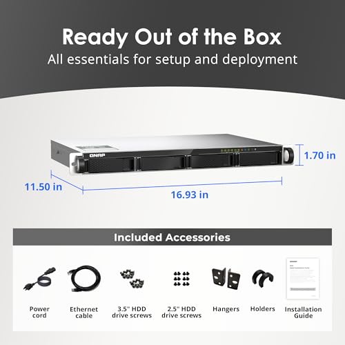 QNAP TS-435XeU-4G-US 4 Bay Short Depth Rackmount NAS by QNAP - Used condition - Image 5