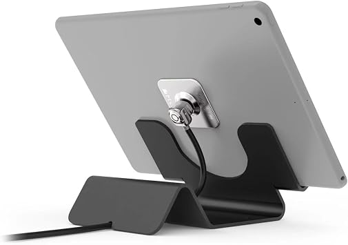 Universal Security Tablet Holder With Security Cable Lock and Plate, Black (CL12UTHBB)