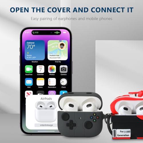 Image of [2Pack] Gedicht for Airpods 3rd Generation Case, Funny 3D Cartoon Game Console Shoe Box Design Silicone Soft Cases for Airpods 3rd Case Cover, with Keychain Kids Women Men for Airpods 3 Case