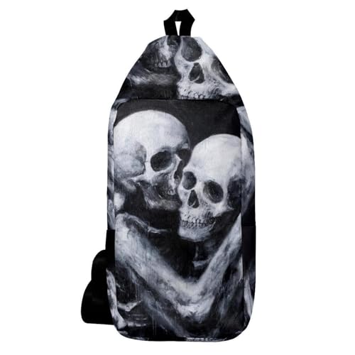 Sac à bandoulière squelette multicolore idéal pour la randonnée