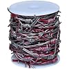 Artificial Barbed Wire Ribbon Trim Real Leather Cord for Party Home Decoration, Gift Boxes, DIY Crafts - 33 Feet Spool by Cords Essentials Blood Gray
