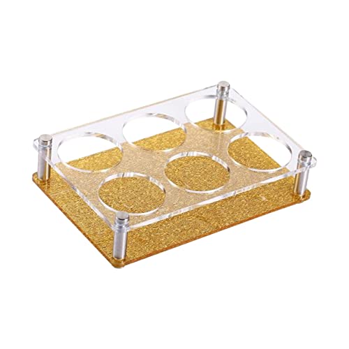 Leefasy Suporte para copos de vinho Organizador de copos Base pesada em acrílico Bandeja para servir
