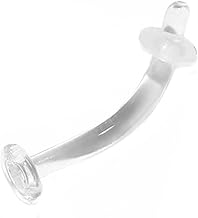 [Rin Rin] Glass Earrings, Transparent Earrings, Leave-In, Invisible, Hypoallergenic, Retainer, For One Ear