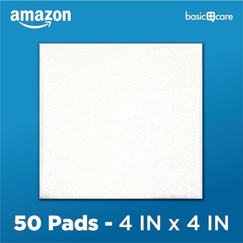 Amazon Basic Care Gauze Pads, 4x4" Sterile Medical Wound Dressing Sponges, 12-Ply, Extra Absorbent, for Cleaning, Covering & Cushioning Cuts & Minor Injuries, 50 Count, 1-Pack (Previously All Health) — view 5