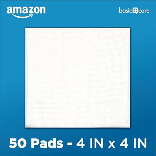 Amazon Basic Care Gauze Pads, 4x4" Sterile Medical Wound Dressing Sponges, 12-Ply, Extra Absorbent, for Cleaning, Covering & Cushioning Cuts & Minor Injuries, 50 Count, 1-Pack (Previously All Health) - image 6