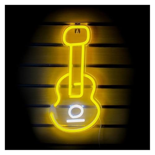 Décoration murale suspendre violon néon LED pour illuminer un mur sombre