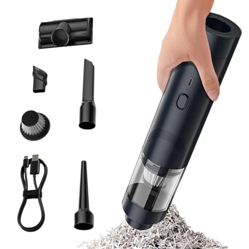 xowwyue Aspiradora Portátil para Coche Sin Cable - Aspiradora De Coche Sin Cable Ligera - Soplador De Aire para Asientos Teclado Muebles Alfombra Pelo De Mascota