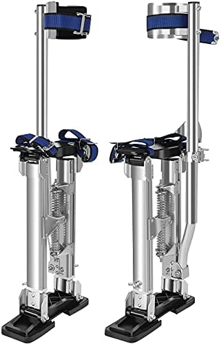 Olenyer 15"-23" Drywall Stilts for Adults Height Adjustable Work Stilts Lifts Aluminum Tool Stilt for Painting Painter Pruning Branches or Cleaning