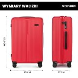 WITTCHEN Stripes Line Zestaw walizek Walizki podróżne Twardy bagaż ABS 4 podwójne kółka Teleskopowy uchwyt Zamek szyfrow