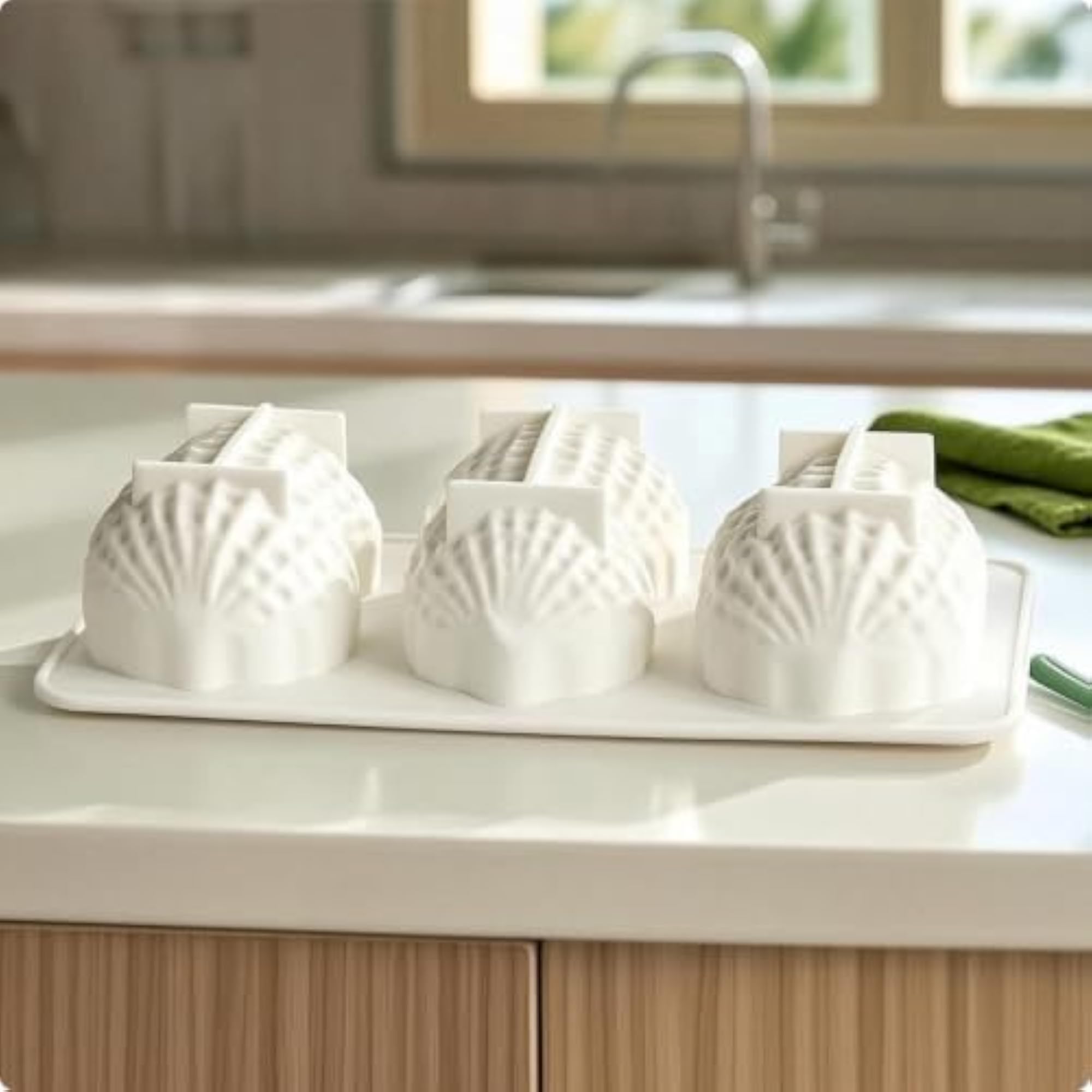 3D Peanut Mold with Three Cavities Non-Stick Silicone Baking Mold