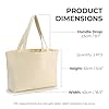 RJTCXJS 2 Pcs Large Plain Canvas Tote Bags for Women Men, Reusable Shopping Bags to Decorate, Fabric Blank Cotton Bagsset, Reusable Grocery Bagsset for Shopping Camping Gifts(16.5x12.6x3.94 inch) #1