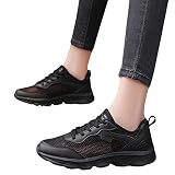 Turnschuhe Damen Soft Foam Frauen rutschfest Mit Schnürsenkel Sneaker Sportschuhe Luftkissen Running Leicht Bequem Laufschuhe Mesh Atmungsaktiv Sommer Outdoor Fitnessschuhe