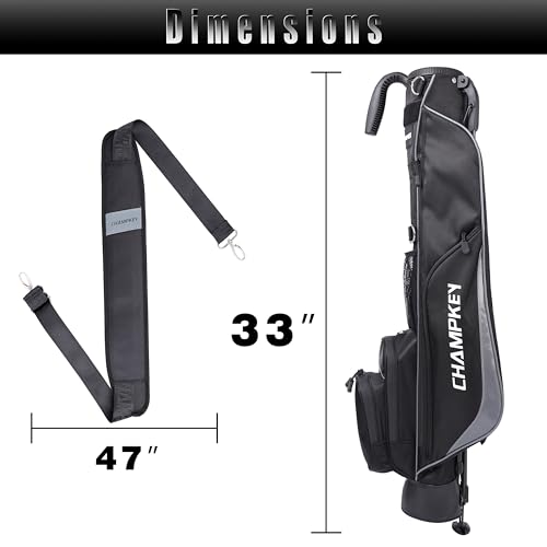 CHAMPKEY Bolsa de domingo premium com suporte e alça - Bolsa de golfe leve profissional para o drivi