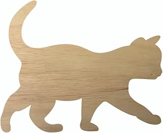 Wooden Cat Craft 5" Shape, Unfinished Wall Animal Cutout