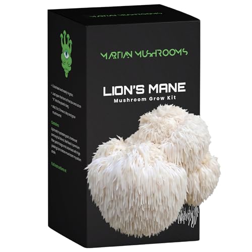 Kit Martian per la coltivazione di funghi criniera di leone – coltivazione in casa, adatto ai principianti, blocco di fruttificazione, raccolta in 10 giorni